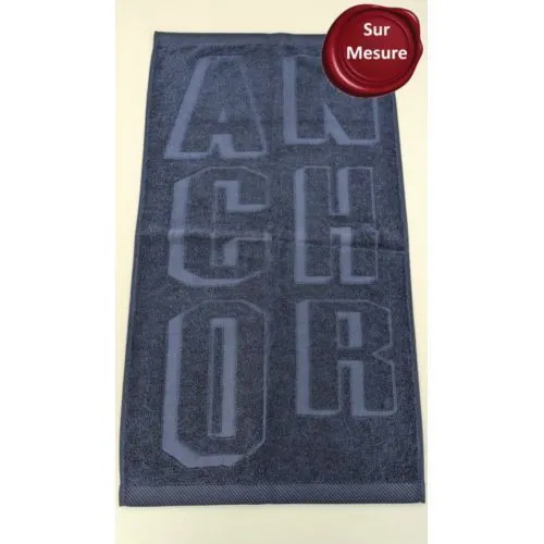 Serviette de bain jacquard sur mesure avec logo en relief 50x90cm
