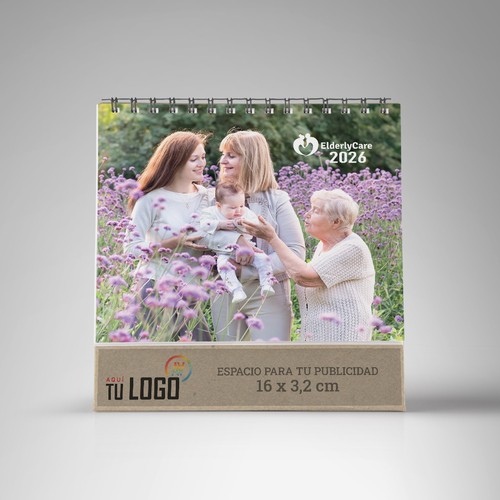 Calendrier de Bureau Wire-o Personnalisé - Papier Recyclé