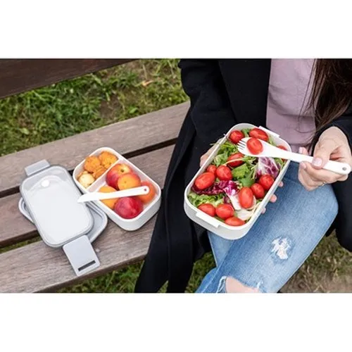 Boîtes à lunch 2 pcs, 2x700 ml, couverts | Cash
