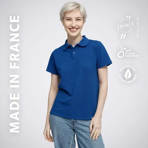 Polo Femme Bio Personnalisable - Maille Piquée 220g