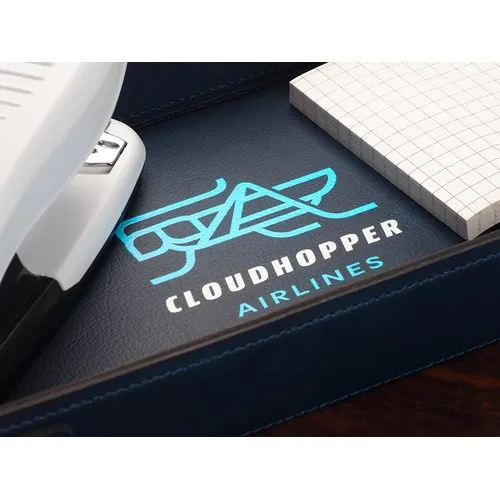 Vide-poches en cuir recyclé personnalisable par sérigraphie