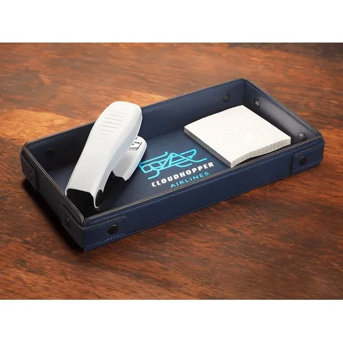 Vide-poches en cuir recyclé personnalisable par sérigraphie