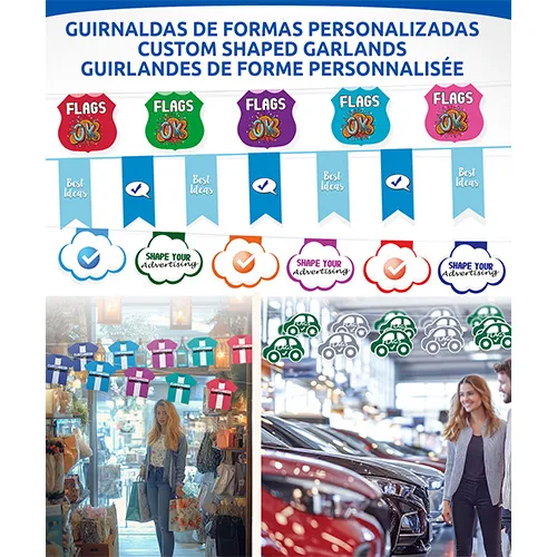 Guirlandes personnalisées sur mesure - Forme et visuel à votre image