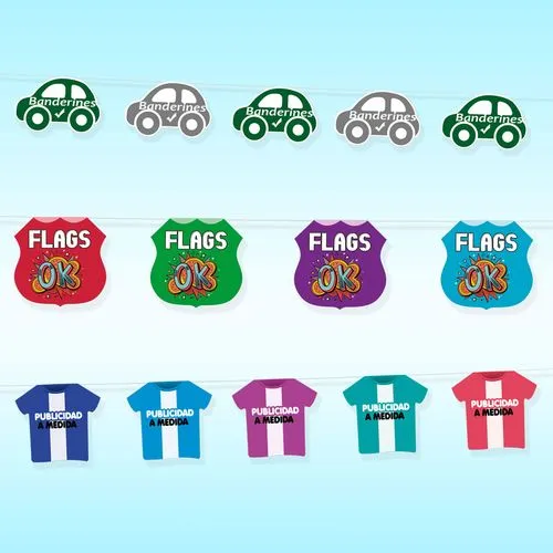 Guirlandes personnalisées sur mesure - Forme et visuel à votre image