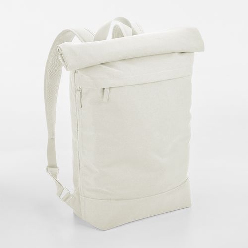 Sac à dos ordinateur recyclé personnalisable avec rabat enroulable