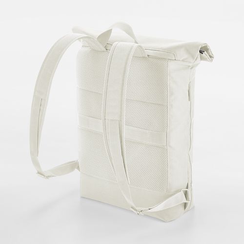 Sac à dos ordinateur recyclé personnalisable avec rabat enroulable