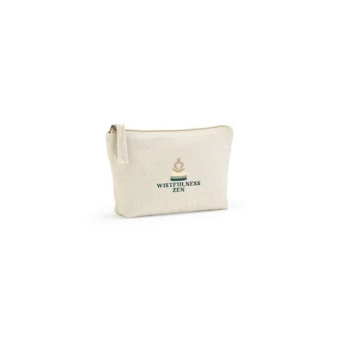Trousse Cairo S. 1,1L en coton recyclé 320g, fermeture Zip