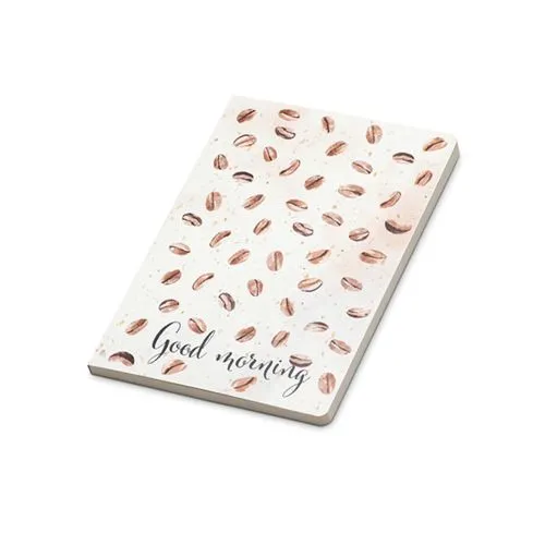 Cahier A5 écologique en papier café recyclé personnalisable