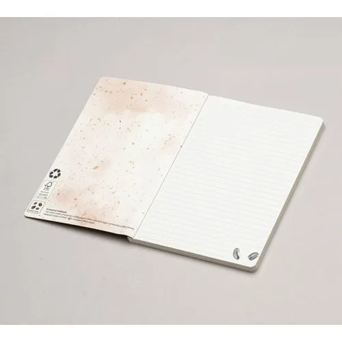 Cahier A5 écologique en papier café recyclé personnalisable