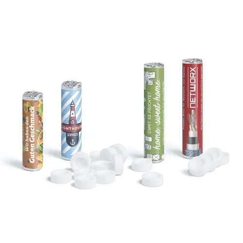 BÂTONNET CYLINDRIQUE 9 ou 12 pastilles à la menthe ou aux fruits