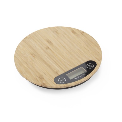 Balance de Cuisine Bambou Personnalisable - Précision 1g / 5kg
