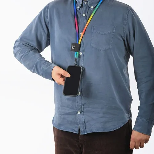 Porte-Badge avec Support Téléphone Arc-en-Ciel Personnalisable