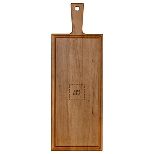 Planche à servir hêtre personnalisable avec poignée 48x17 cm