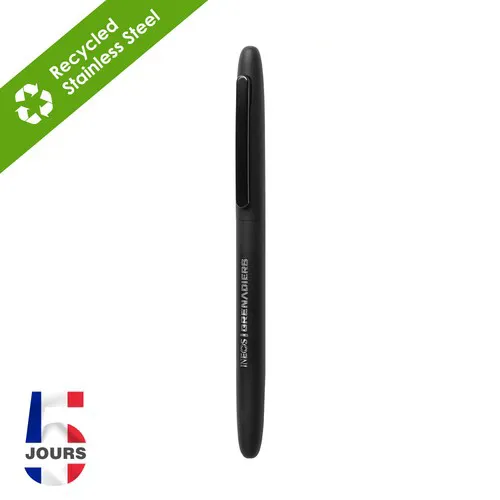 Stylo à bille métal twist RETRO Noir stock FR