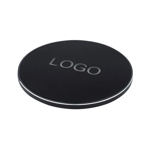 Chargeur sans fil avec logo LED CM-6137 Noir