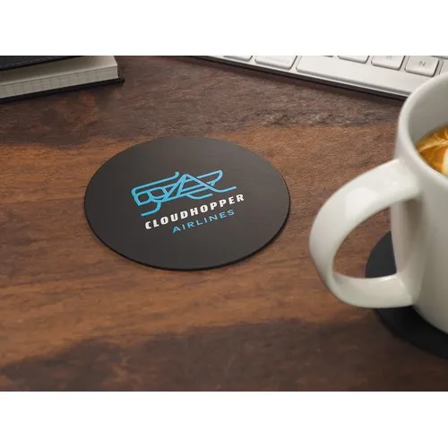 Sous-verre publicitaires personnalisés en cuir recyclé