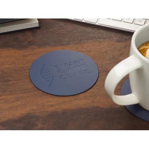 Sous-verre publicitaires personnalisés en cuir recyclé