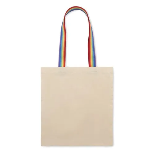 Sac shopping coton 180g/m² anses arc-en-ciel personnalisable