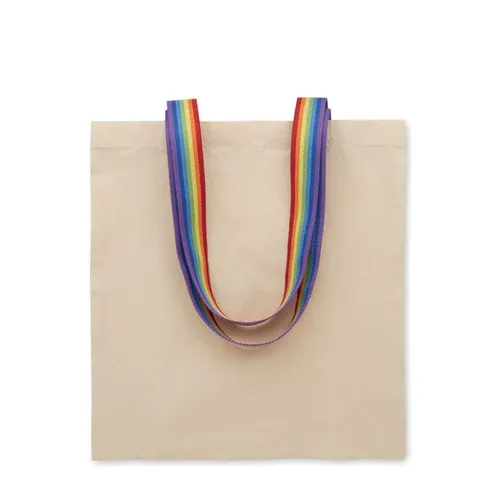 Sac shopping coton 180g/m² anses arc-en-ciel personnalisable