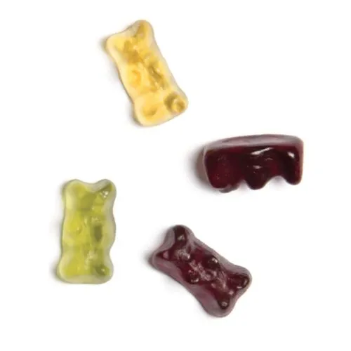 OURSONS GELIFIES JUS DE FRUITS avec 25% de fruits en sachet personnalisé