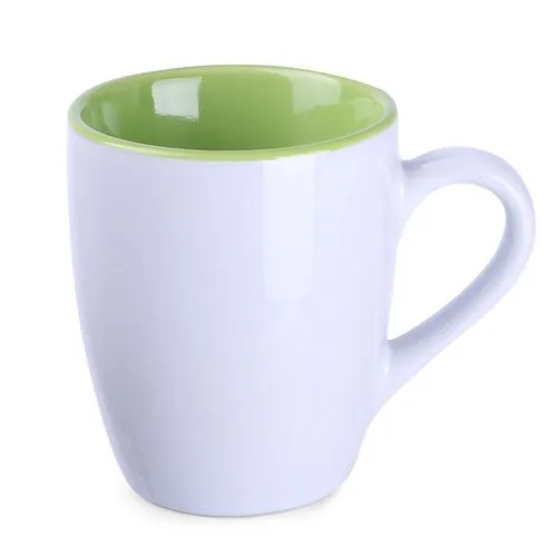 Mug Bicolore Personnalisable - Intérieur Couleur Vert Clair