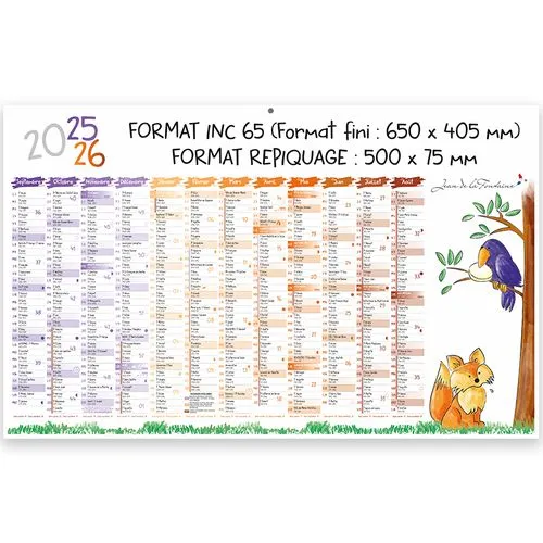 Calendrier Triptyque Luxe 3 Mois 2026 - Format Postal Personnalisable