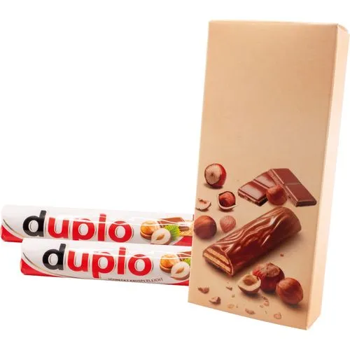 Barre Chocolatée Premium Personnalisable - Duetto Nougat & Gaufrettes
