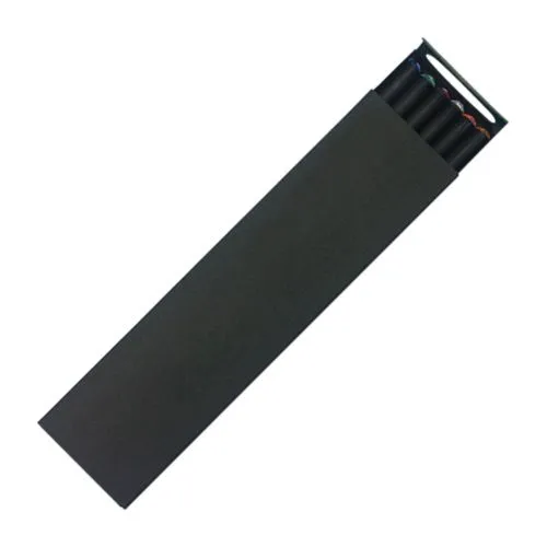 Crayon publicitaire bois de tilleul noir personnalisable