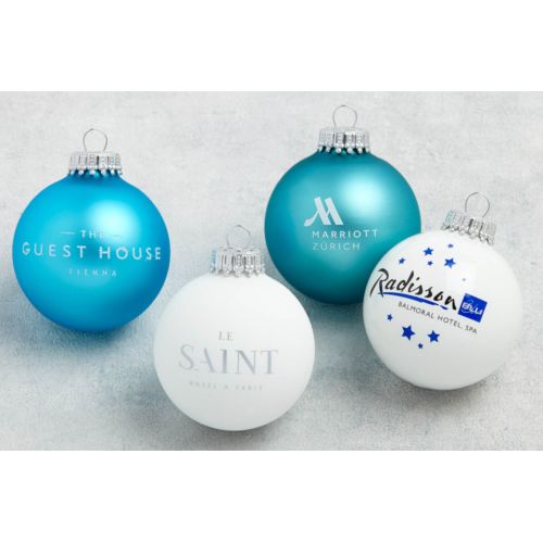 Boules de Noël Personnalisées 6cm - Sérigraphie 1 Couleur