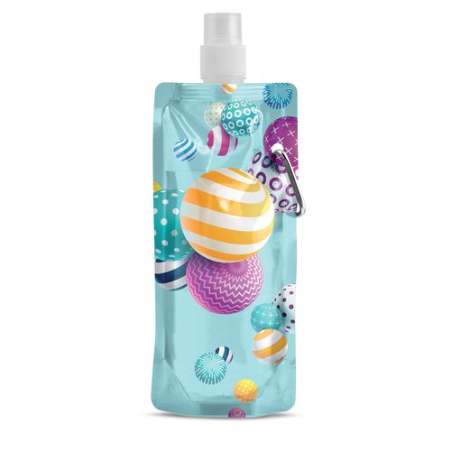 Gourde Pliable Personnalisée 480ml avec Mousqueton - Sans BPA