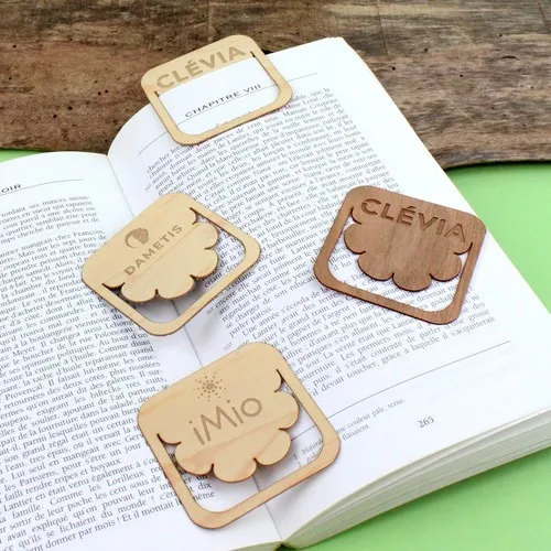 Marque-page en Bois Massif Personnalisable - Fabrication Française