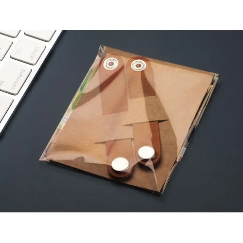 Enrouleur écouteurs en cuir personnalisable - Cadeau publicitaire