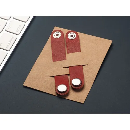 Enrouleur écouteurs en cuir personnalisable - Cadeau publicitaire