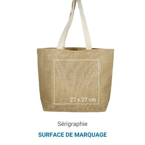 Sac jute GAYA - Anses Bleues Foncées