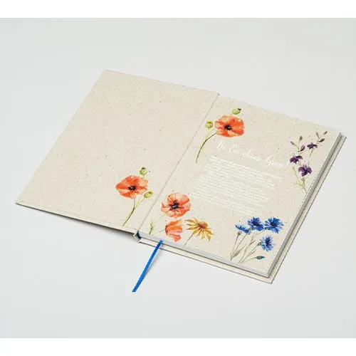 Agenda Personnalisable Écologique en Papier d'Herbe - Couverture Rigide