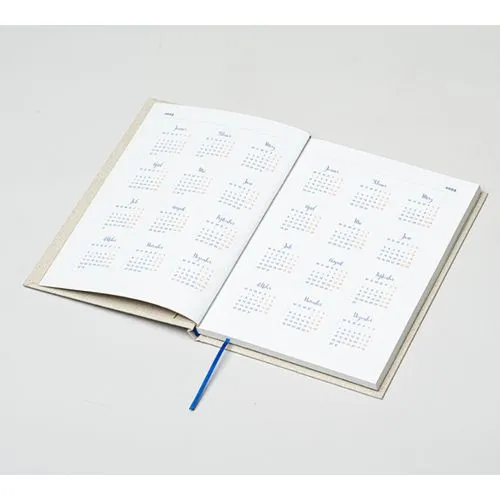 Agenda Personnalisable Écologique en Papier d'Herbe - Couverture Rigide