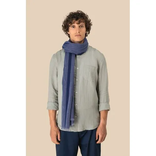 Chèche Chambray Bleu Marine Personnalisable - 100% Coton