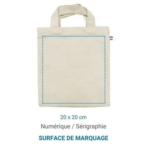 Petit sac coton LUCAS 250 BIO - Bleu Marine