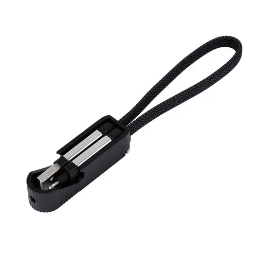 Câble de charge personnalisable avec transfert de données - Noir