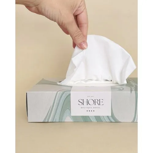 Boîte de 100 Mouchoirs Personnalisable - Support Publicitaire Premium