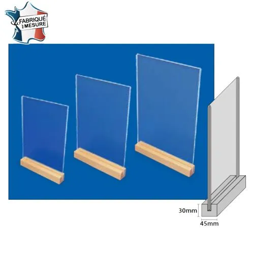 Chevalet plexi sur socle