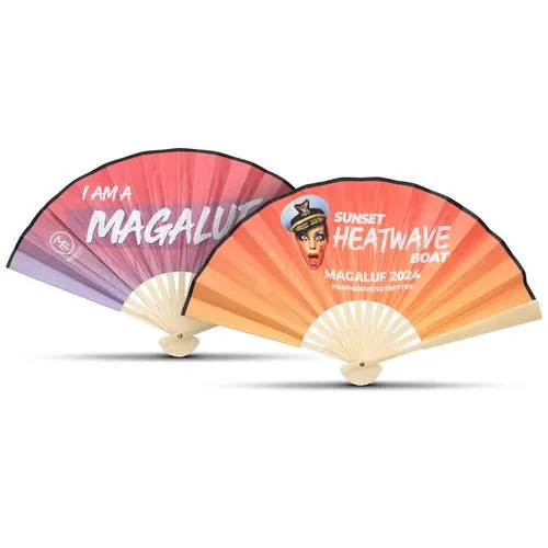 ÉVENTAIL PLASTIQUE ET TISSU