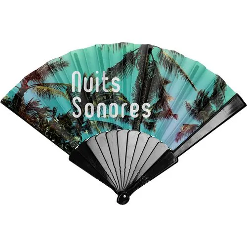 ÉVENTAIL PLASTIQUE ET TISSU