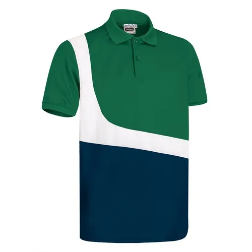 Polo Technique Tricolore Manches Courtes - Textile Publicitaire