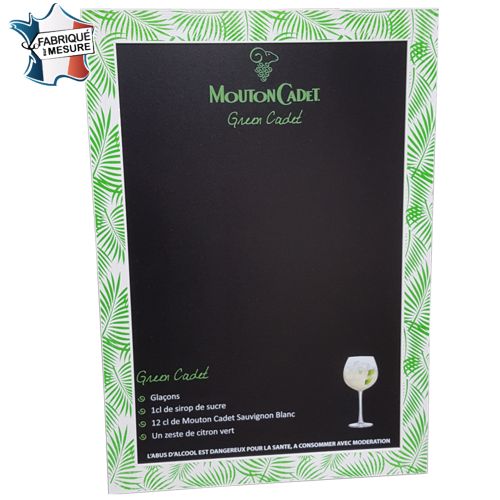 Ardoise Publicitaire Sur Mesure avec Cadre - Fabrication Française