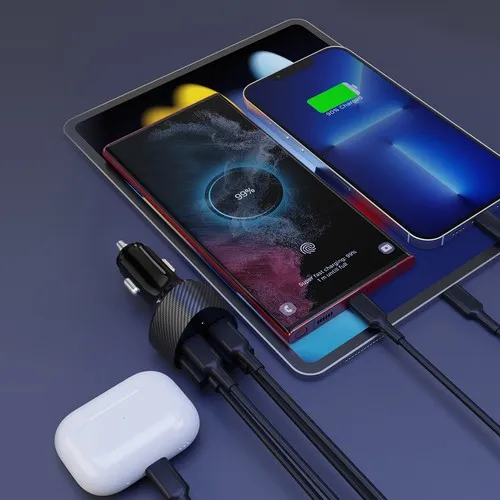 TURBO CHARGEUR ALLUME-CIGARE 37W USB-C + 2X USB-A 3.4A