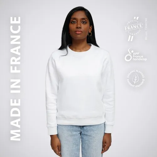 Sweat French Terry Femme Coton Bio - Personnalisable par Sérigraphie