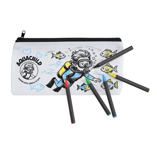 Trousse en Papier Kraft Personnalisable - Zip Métal