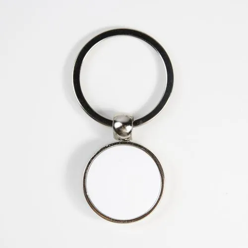 Porte-clés Métallique rond 35 - France - Gris