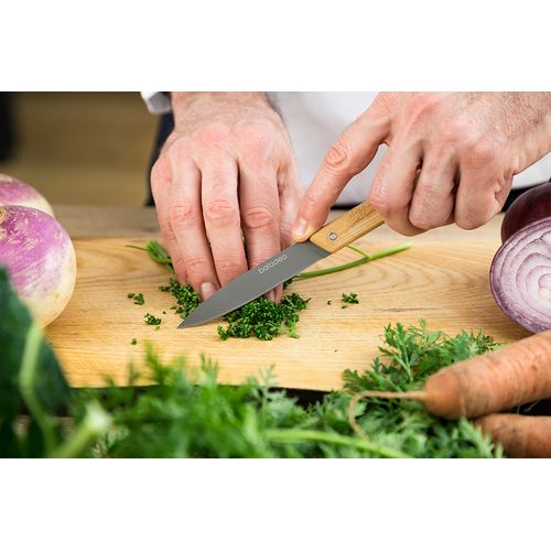 Set 3 Couteaux de Cuisine Bois d'Olivier avec Housse RPET